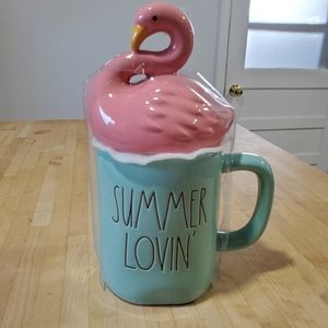 Rae Dunn Summer Lovin flamingo mug